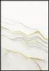 Poster aus echtem Gold mit cremefarbenem Achat rechts
